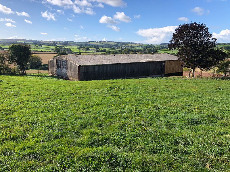 Side view of Tump Barn before works carried out