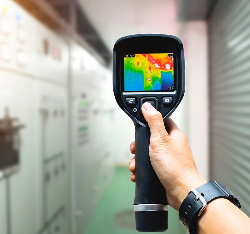 Hand-held thermal imaging device